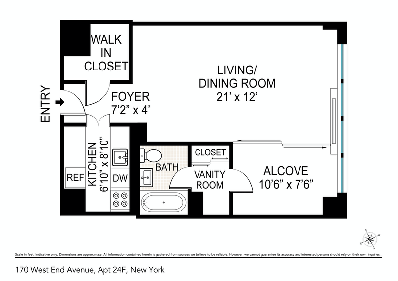Floorplan for 170 West End Avenue, 24F