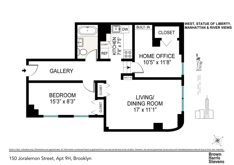 Floorplan for 150 Joralemon Street, 9H