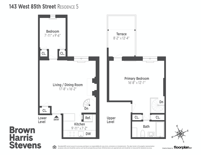 Floorplan for 143 West 85th Street, 5