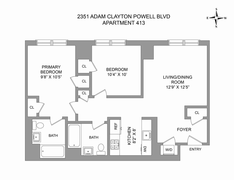 Floorplan for 2351 Adam Clayton Powell