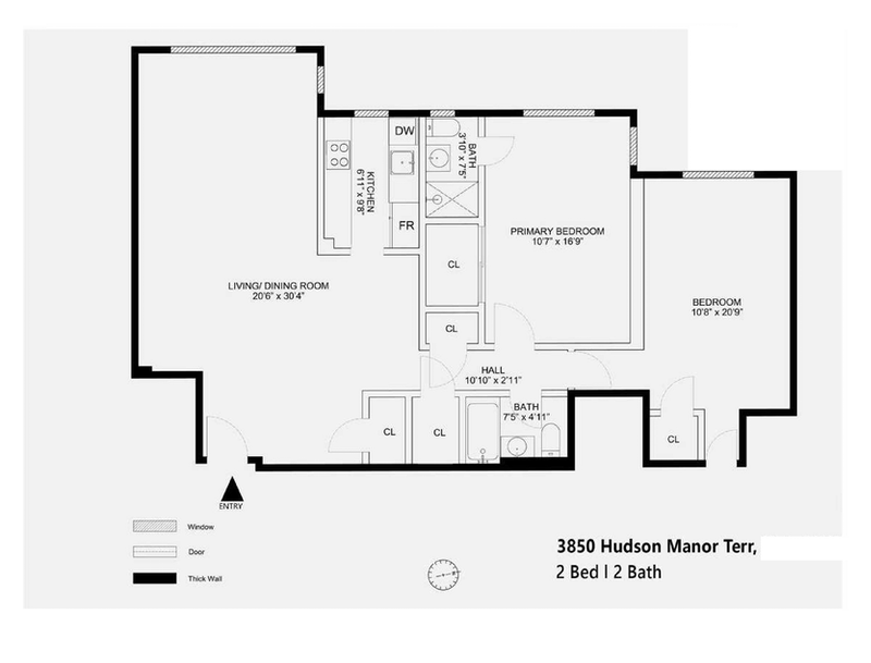 Floorplan for 3850 Hudson Manor Terrace, 6AW