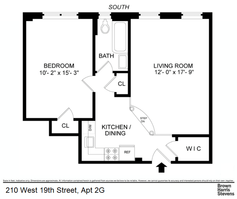 Floorplan for 210 West 19th Street, 2G