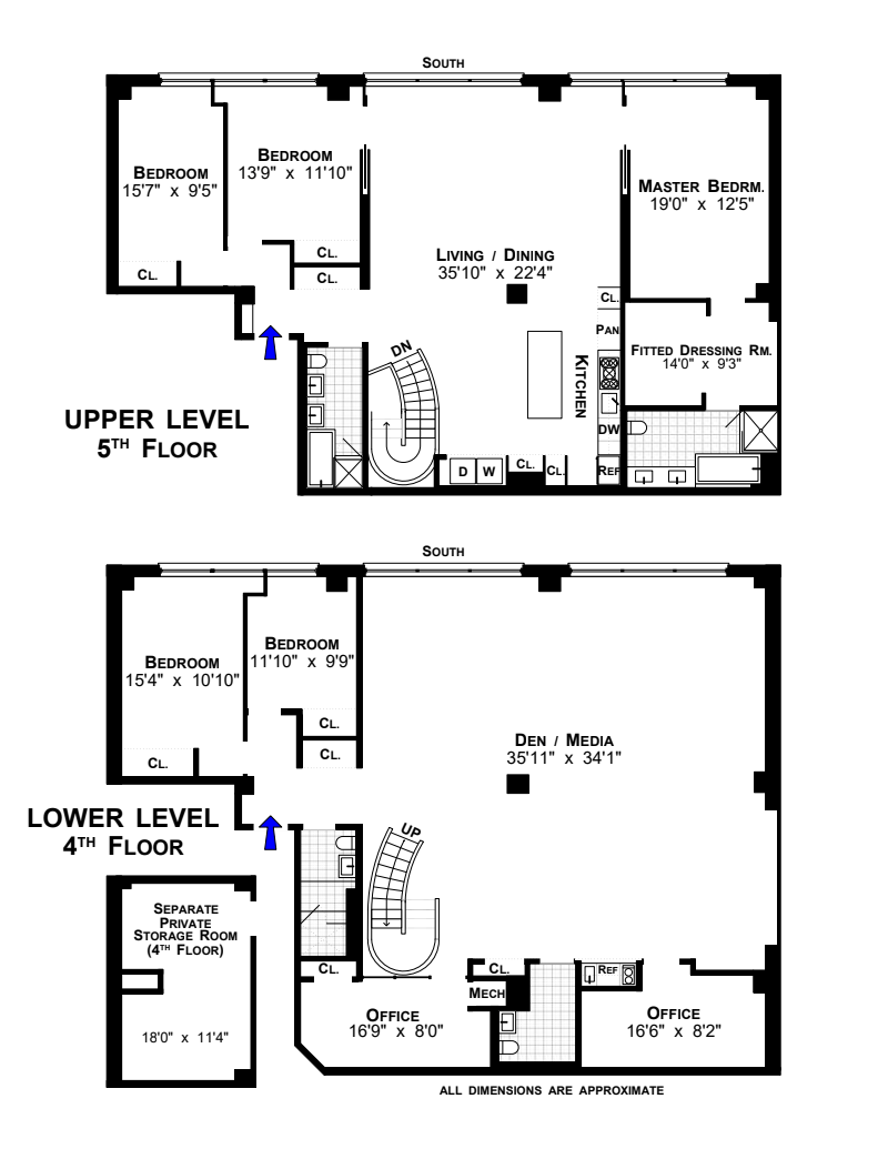 Floorplan for 147 West 15th Street, 4/5S