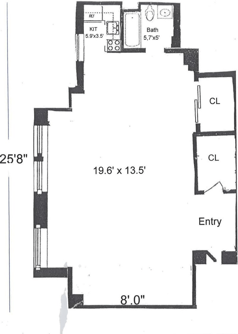 Floorplan for 102 West 80th Street