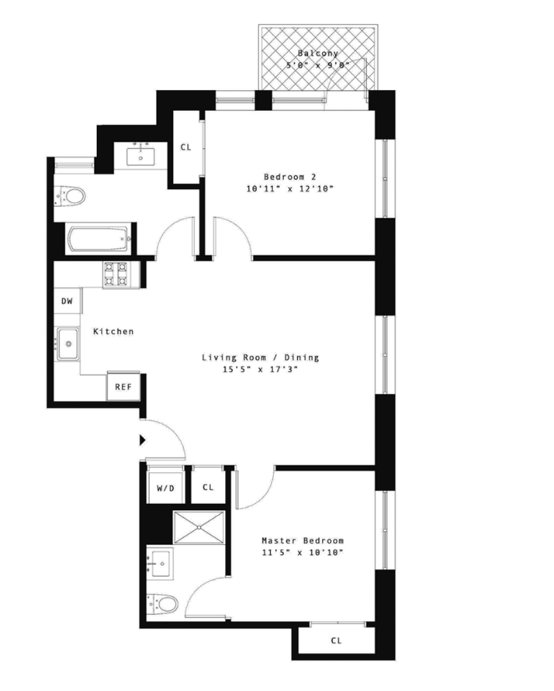 Floorplan for 52 Convent Avenue, 2A