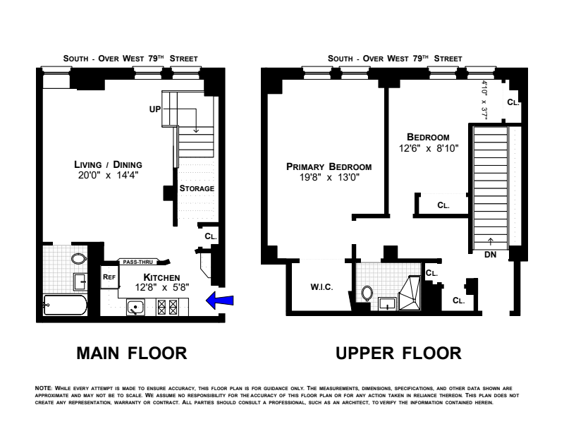 Floorplan for 127 West 79th Street, 1/2C