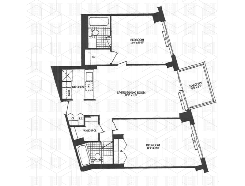 Floorplan for 5 East 22nd Street, 19F