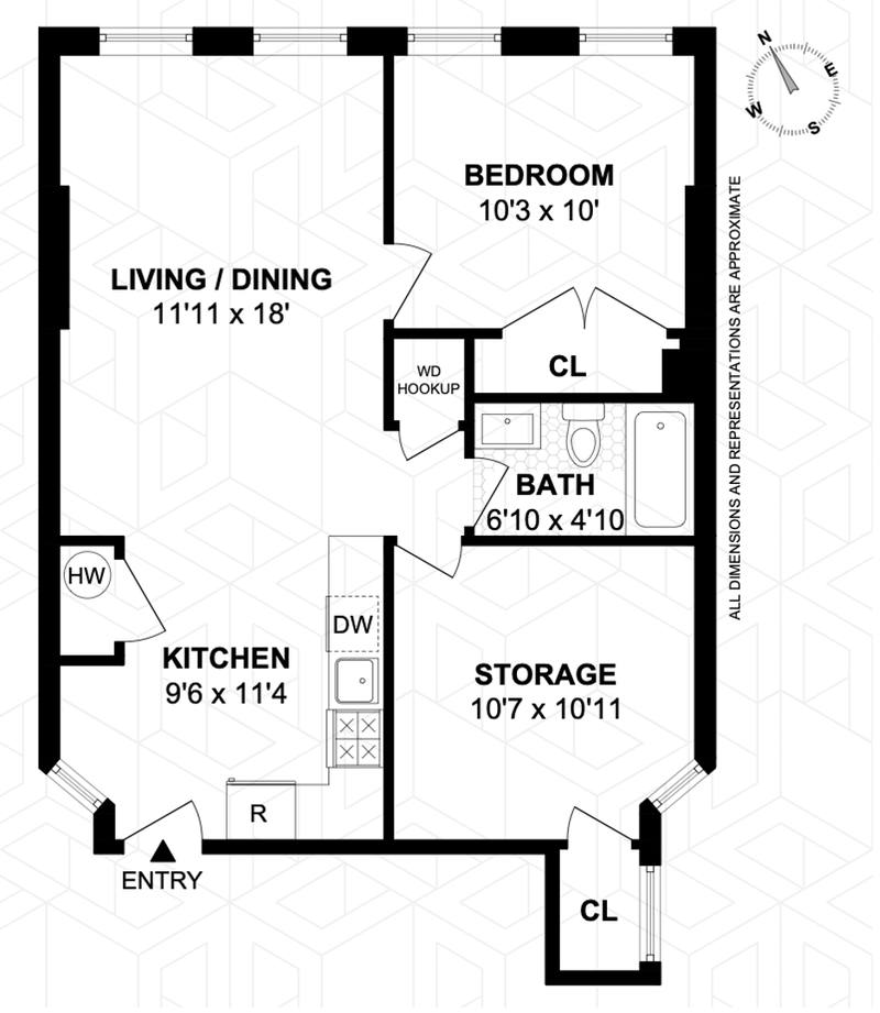 Floorplan for 558 West 150th Street, 302