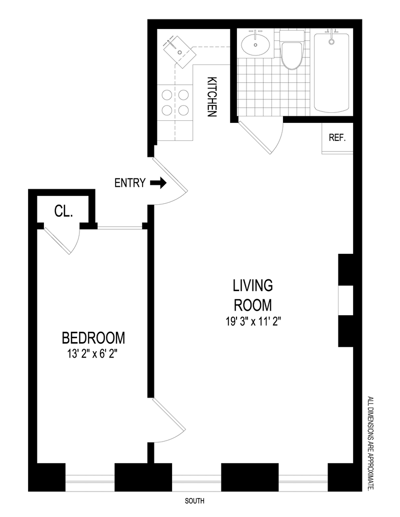 Floorplan for 155 West 121st Street, 4A