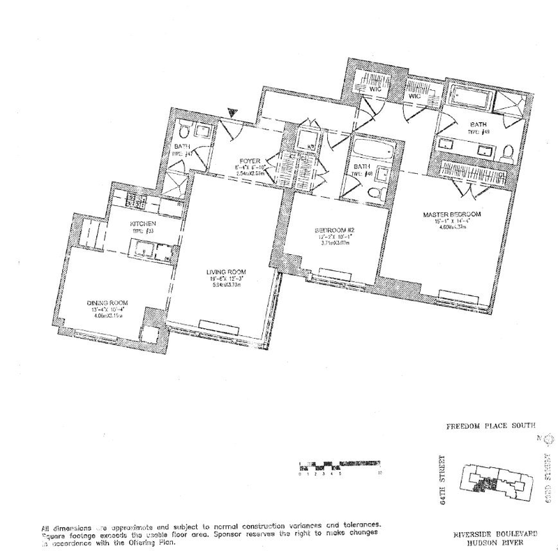 Floorplan for 80 Riverside Boulevard, 19C