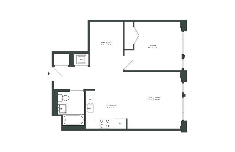 Floorplan for 1425 Fulton Street, 5B