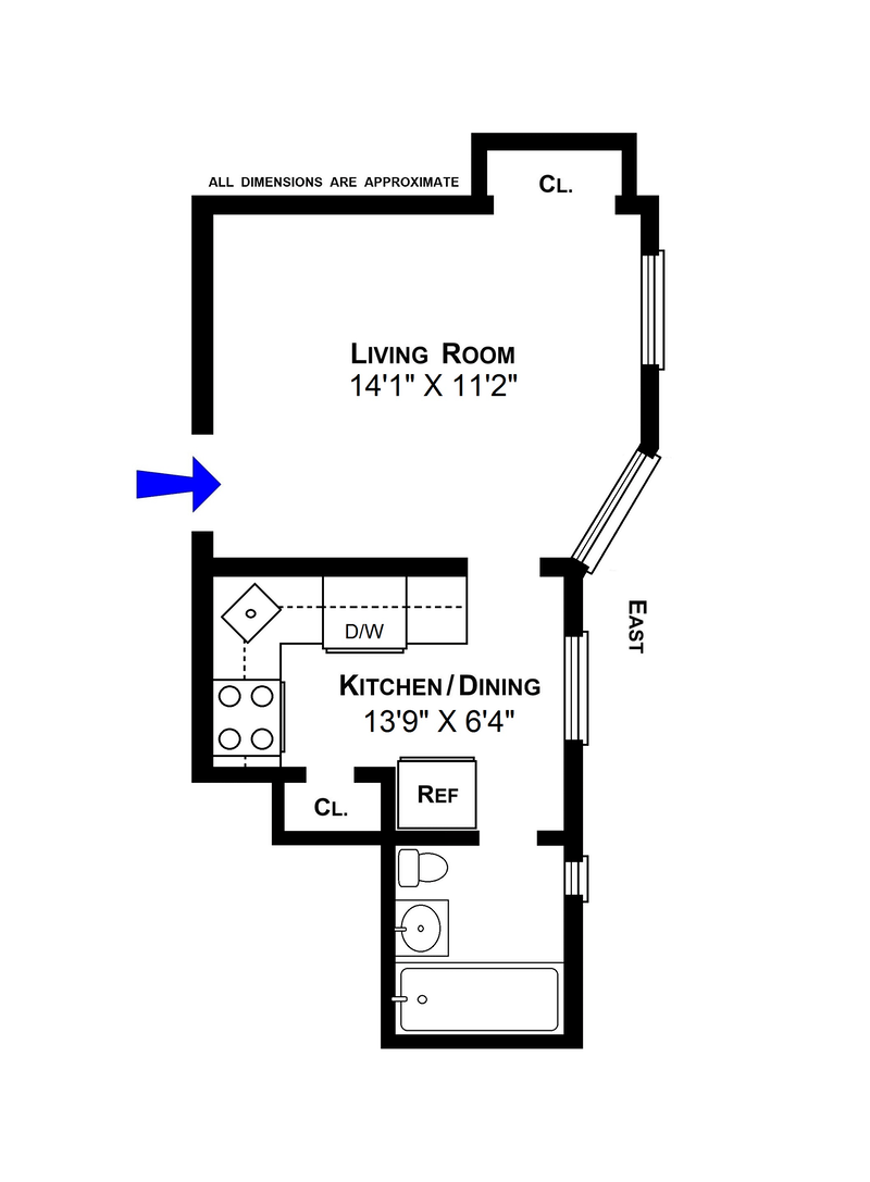 Floorplan for 245 West 75th Street