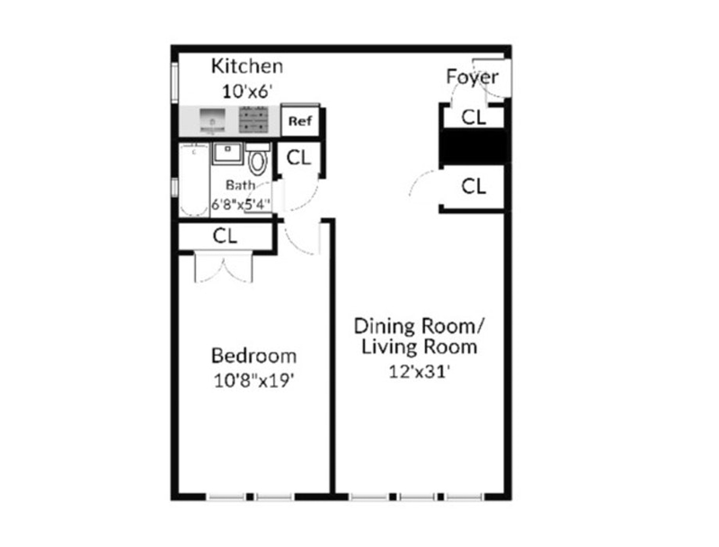 Floorplan for 50 -15 39th Street, 4H