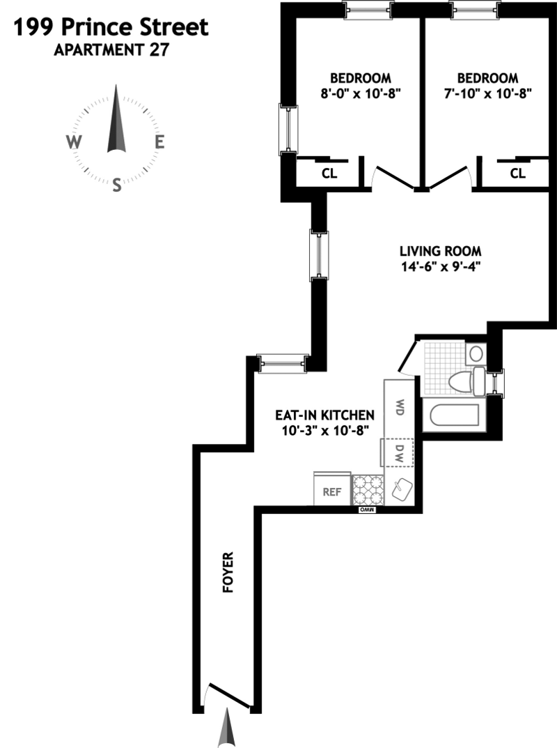 Floorplan for 199 Prince Street, 27