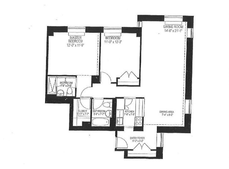 Floorplan for 300 West 135th Street