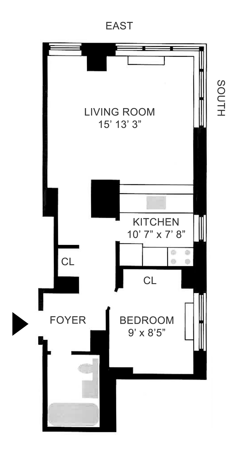 Floorplan for 250 East 30th Street, 9F