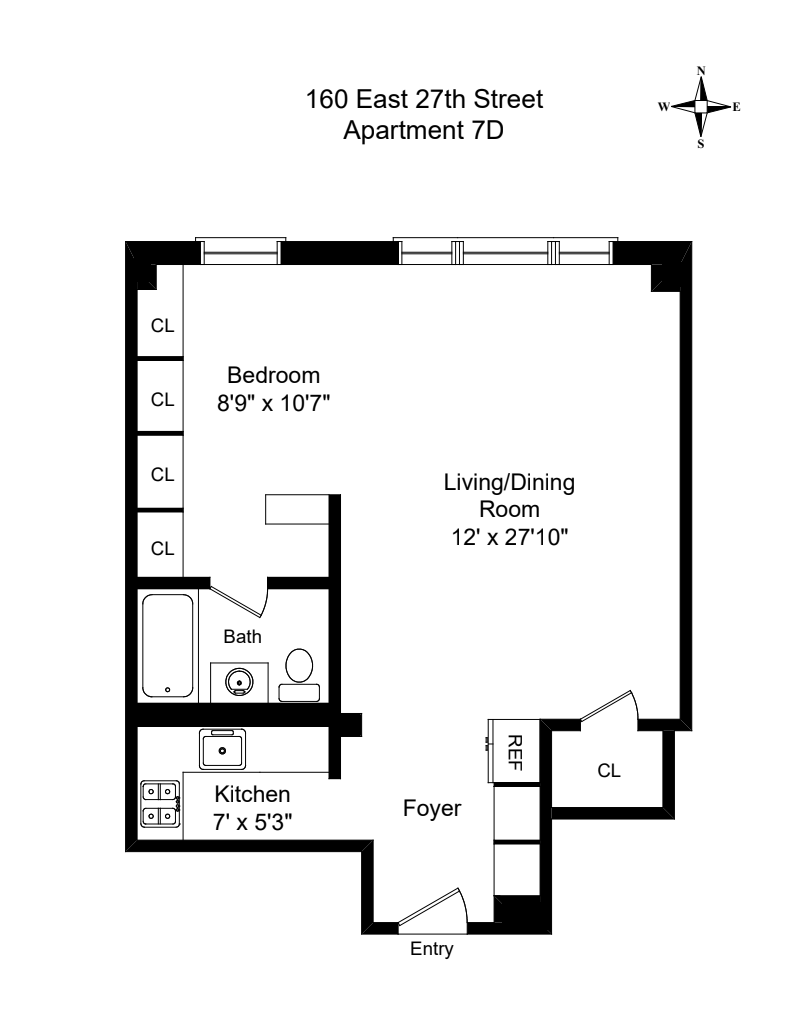 Floorplan for 160 East 27th Street