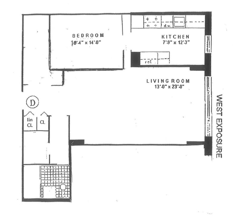 Floorplan for 500 East 83rd Street, 8D