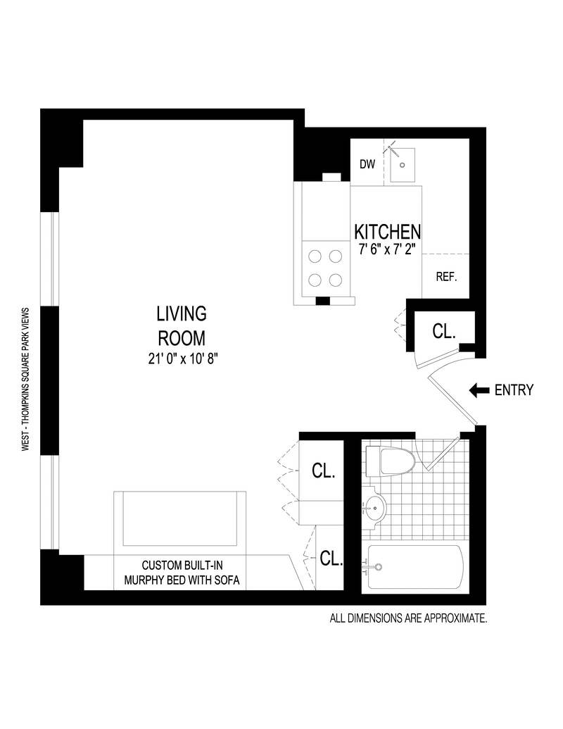 Floorplan for 143 Avenue B, 12F