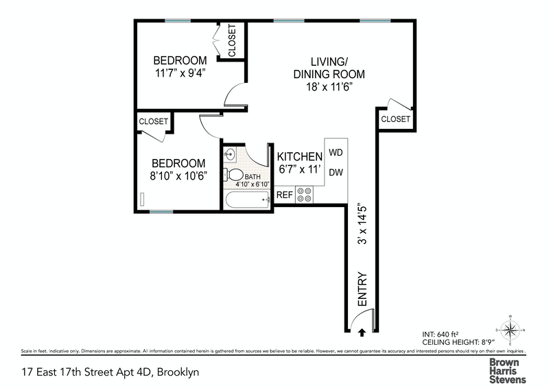 Floorplan for 17 East 17th Street Brk, 4D