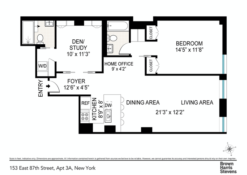 Floorplan for 153 East 87th Street, 3A