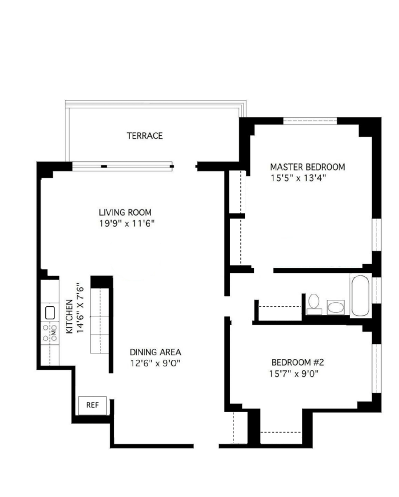 Floorplan for 5800 Arlington Avenue, 18W