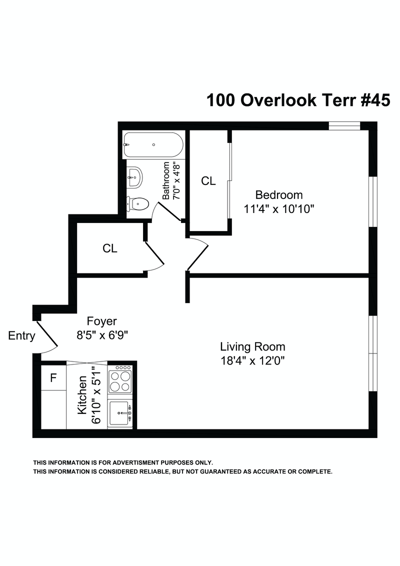 Floorplan for 100 Overlook Terrace, 45