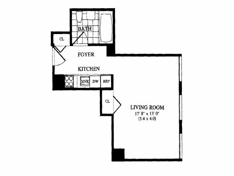 Floorplan for 250 East 54th Street, 14E