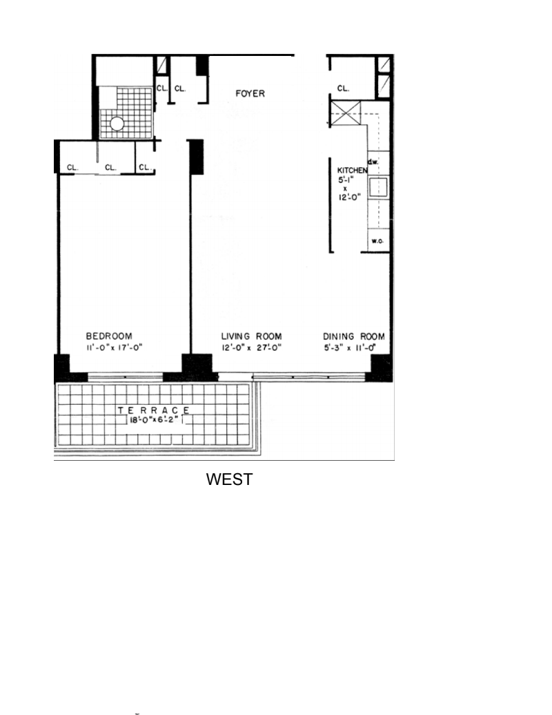 Floorplan for 300 East 71st Street, 6J