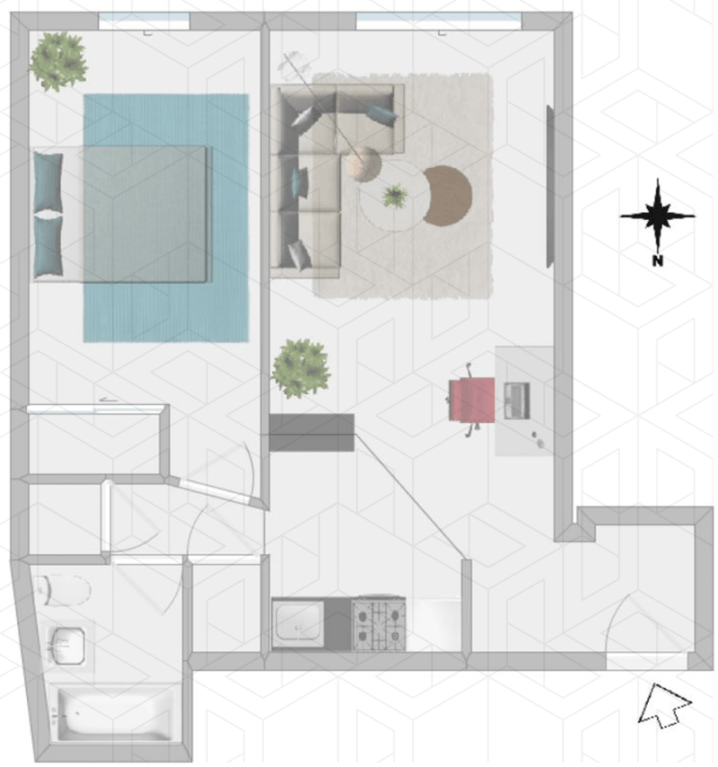 Floorplan for 117 West 74th Street, 3A