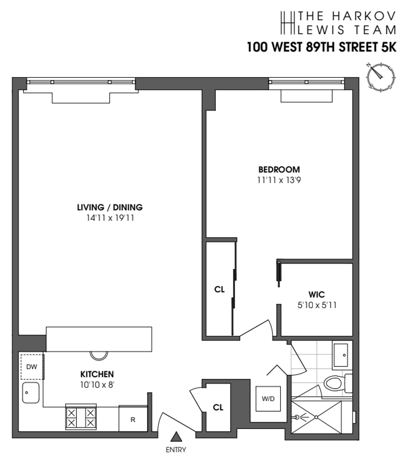 Floorplan for 100 West 89th Street, 5K