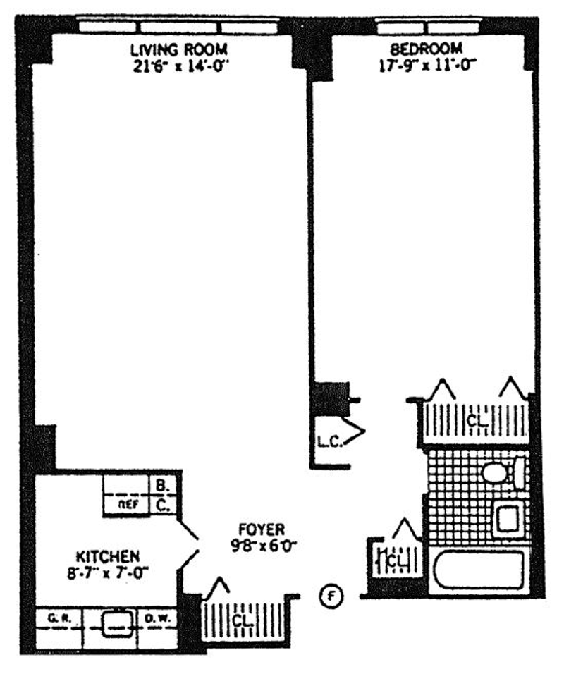 Floorplan for 444 East 75th Street, 1F