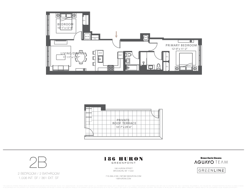 Floorplan for 186 Huron Street, 2B