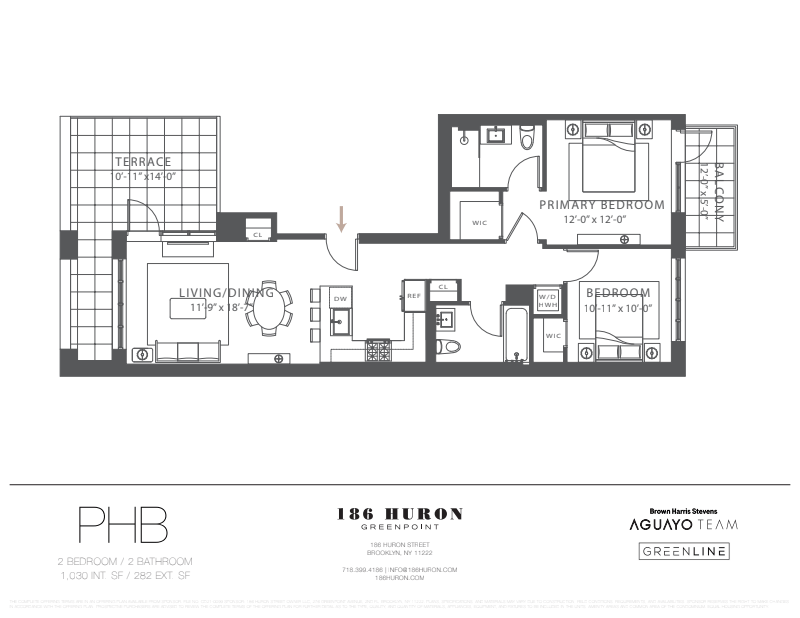 Floorplan for 186 Huron Street, PHB