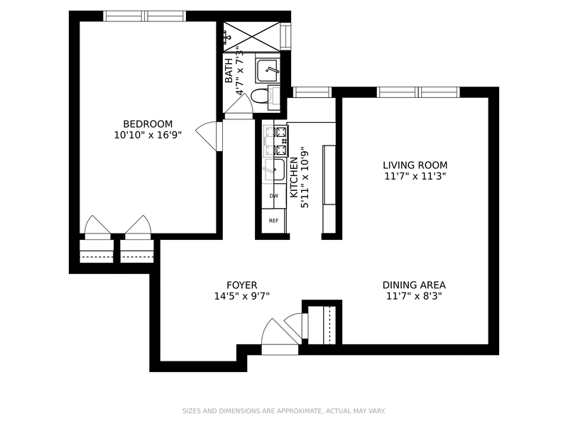 Floorplan for 72 -11 110th Street, 2C