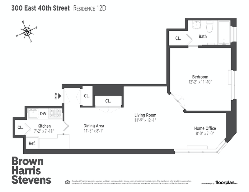 Floorplan for 300 East 40th Street, 12D