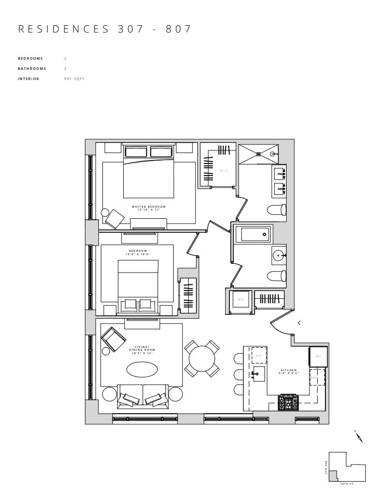 Floorplan for 185 18th Street, 607