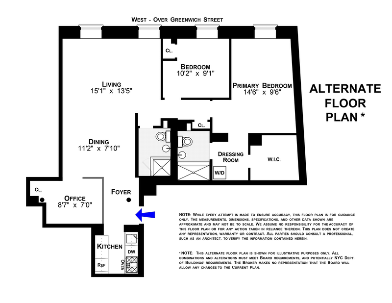 Floorplan for 99 Bank Street, 5AB