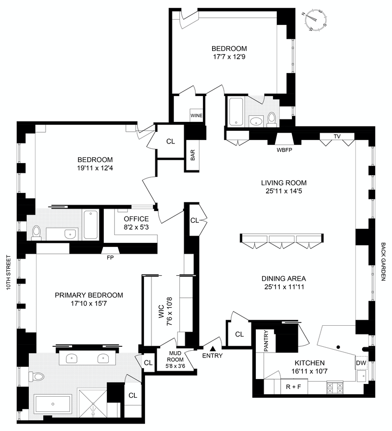 Floorplan for 40 -50 East 10th Street, 5EF