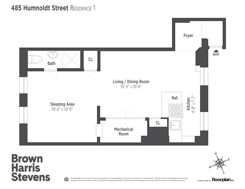 Floorplan for 485 Humboldt St, 1