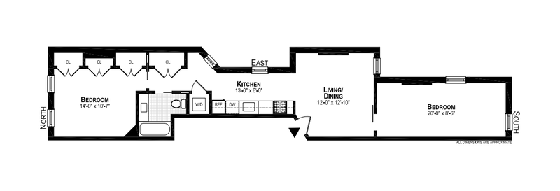 Floorplan for 466 Prospect Avenue, 3L