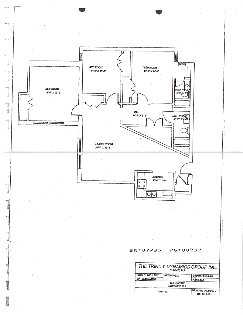 Floorplan for 501 Adams St, 1C