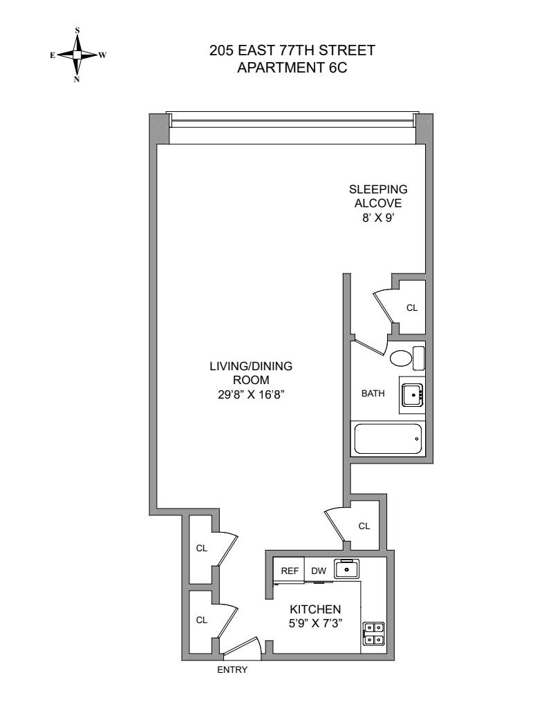 Floorplan for 205 East 77th Street, 6C