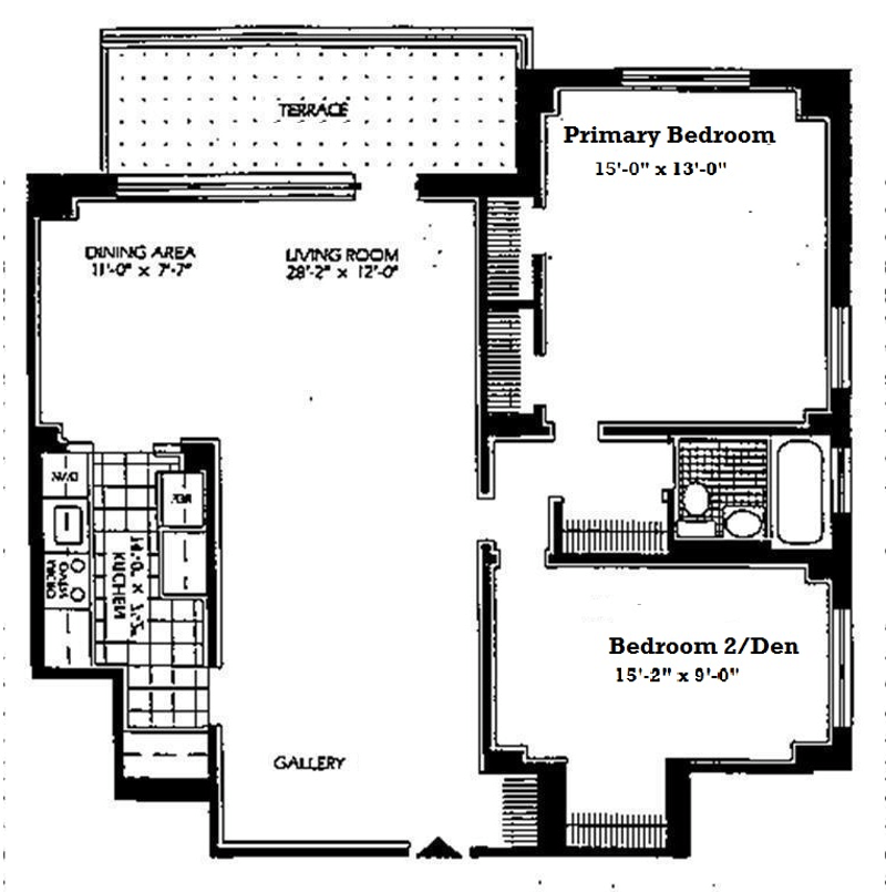Floorplan for 5700 Arlington Avenue, 12W