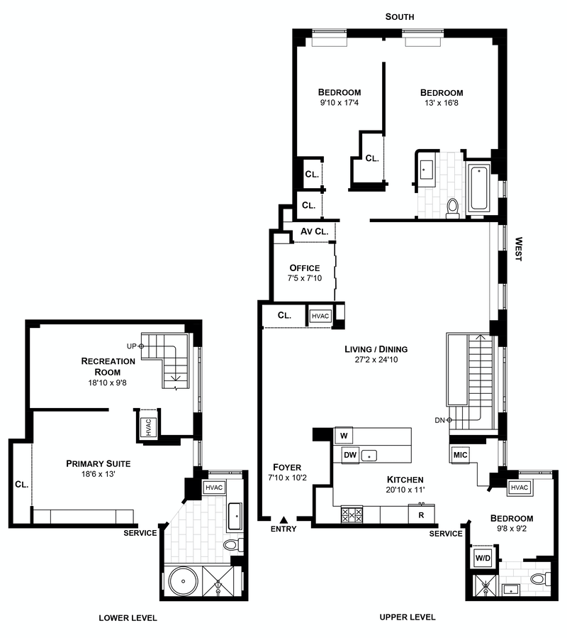 Floorplan for 215 West 98th Street, 12C