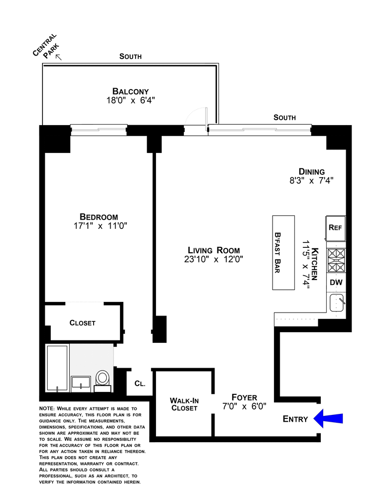 Floorplan for 382 Central Park West, 12W