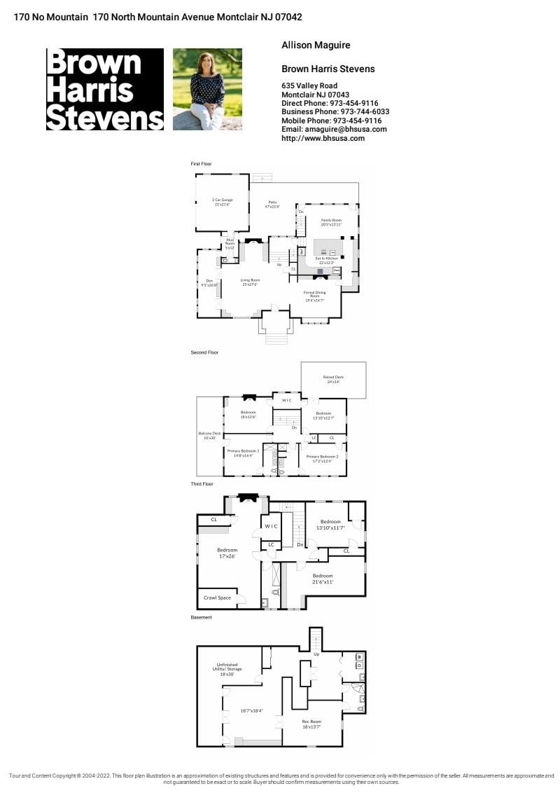 Floorplan for 170 North Mountain Avenue