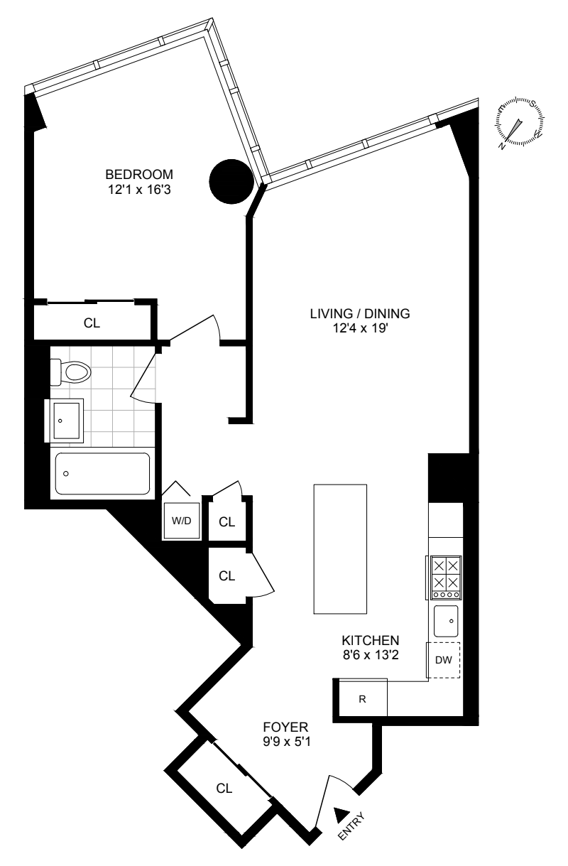 Floorplan for 77 Hudson St, 2608