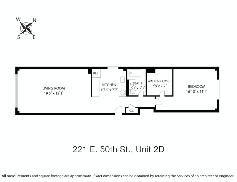 Floorplan for 221 East 50th Street, 2D