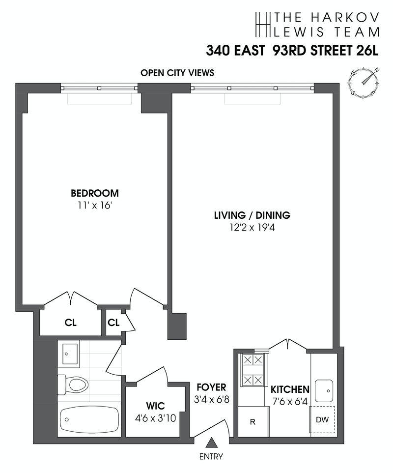 Floorplan for 340 East 93rd Street, 26L